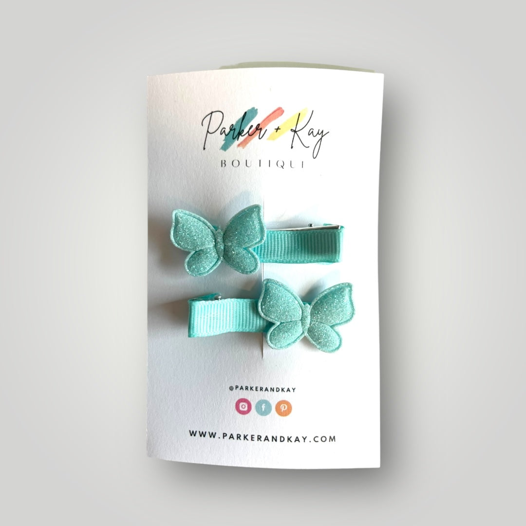 Sparkling Butterfly Clips
