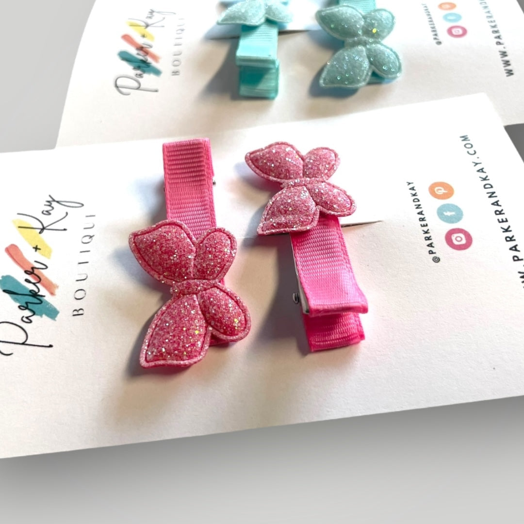 Sparkling Butterfly Clips