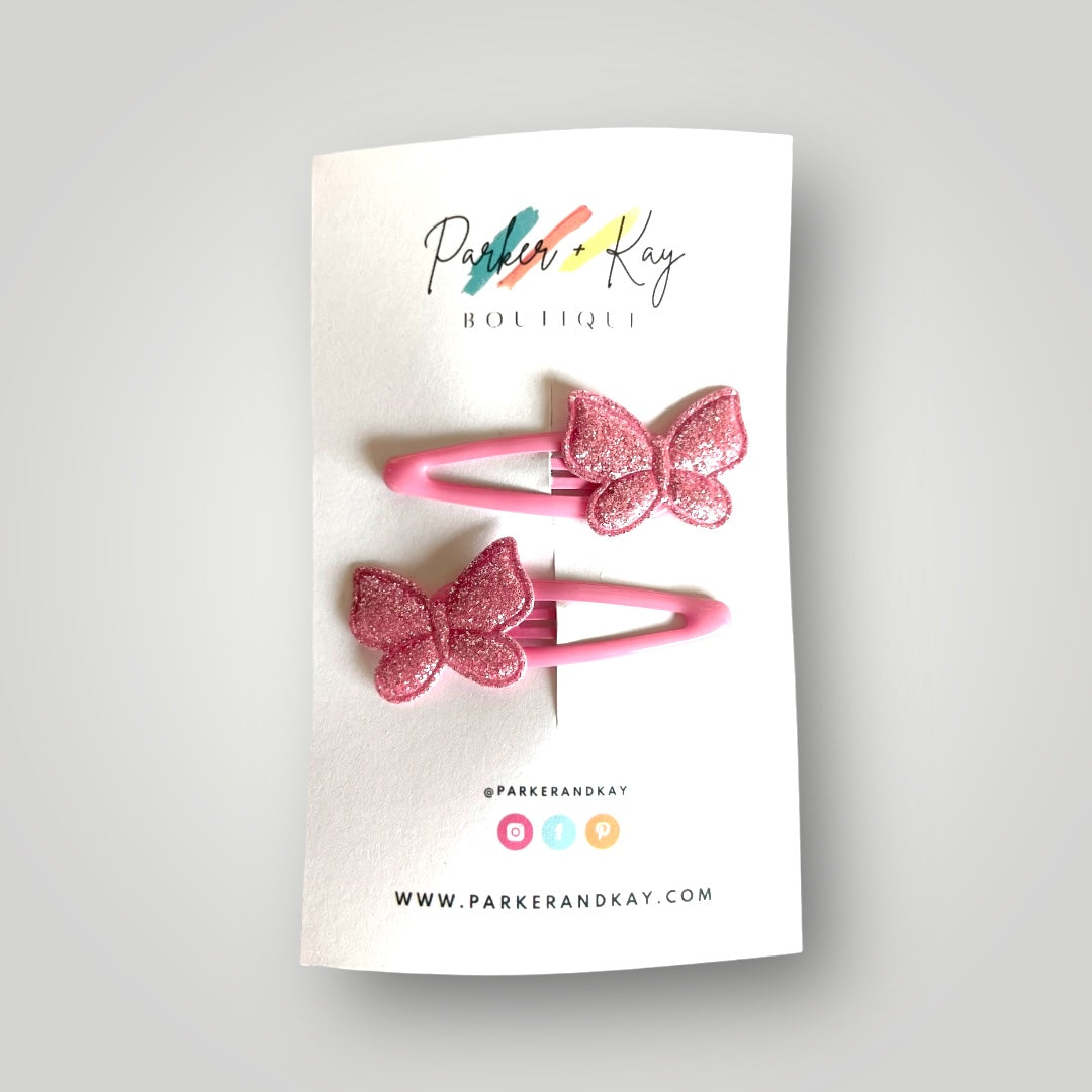 Shimmering Butterfly Hair Clips