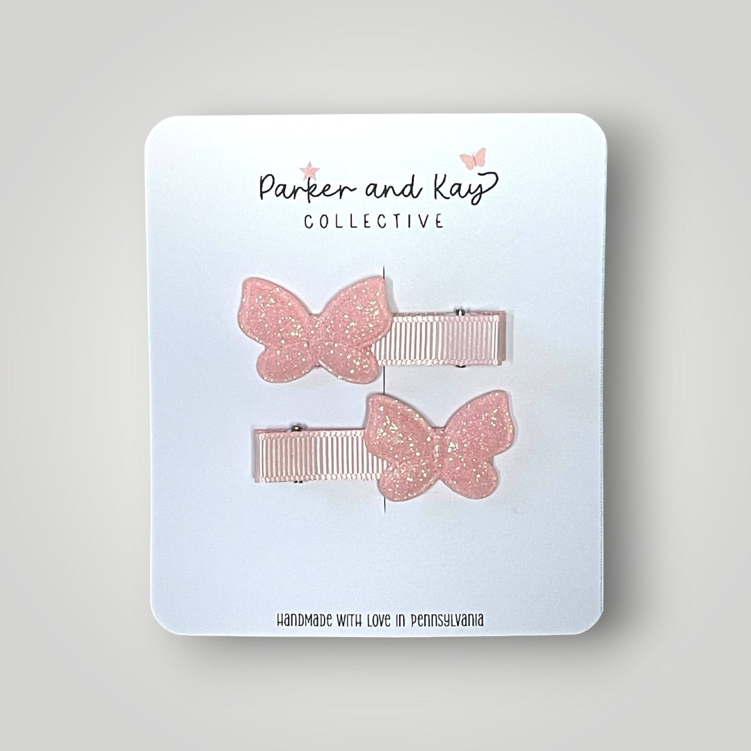 Sparkling Butterfly Clips