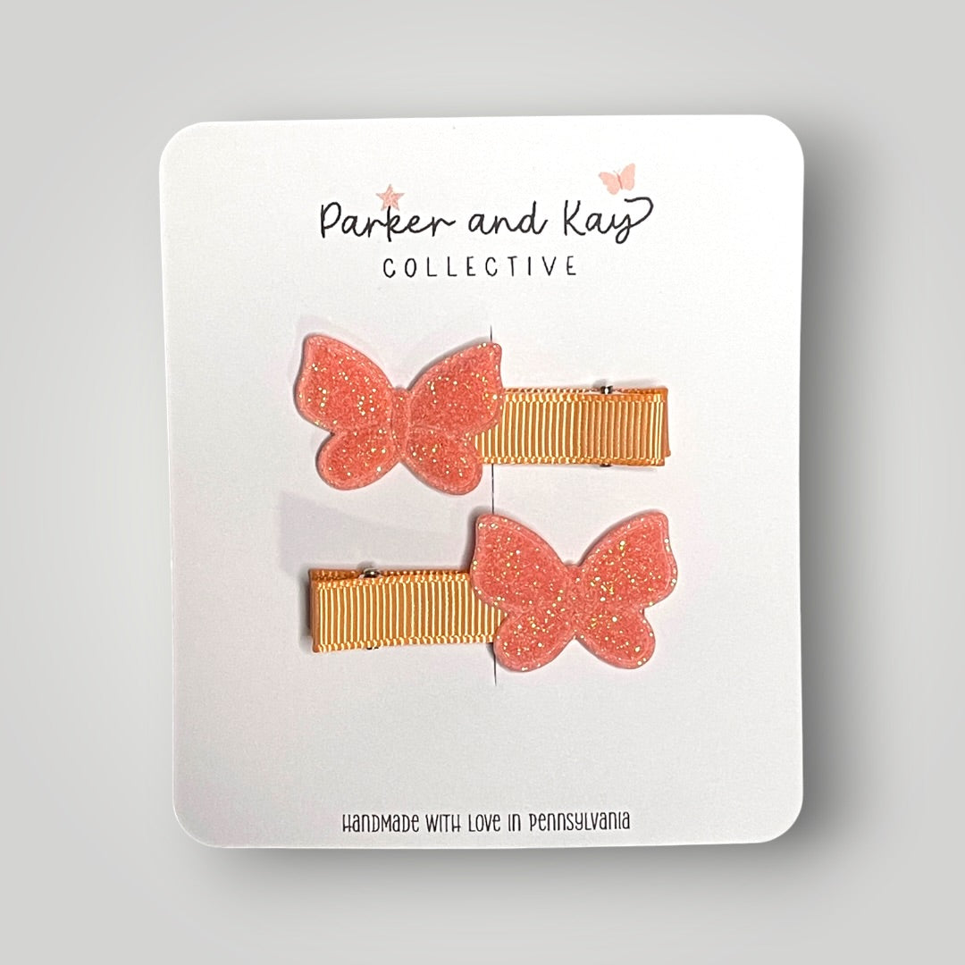 Sparkling Butterfly Clips
