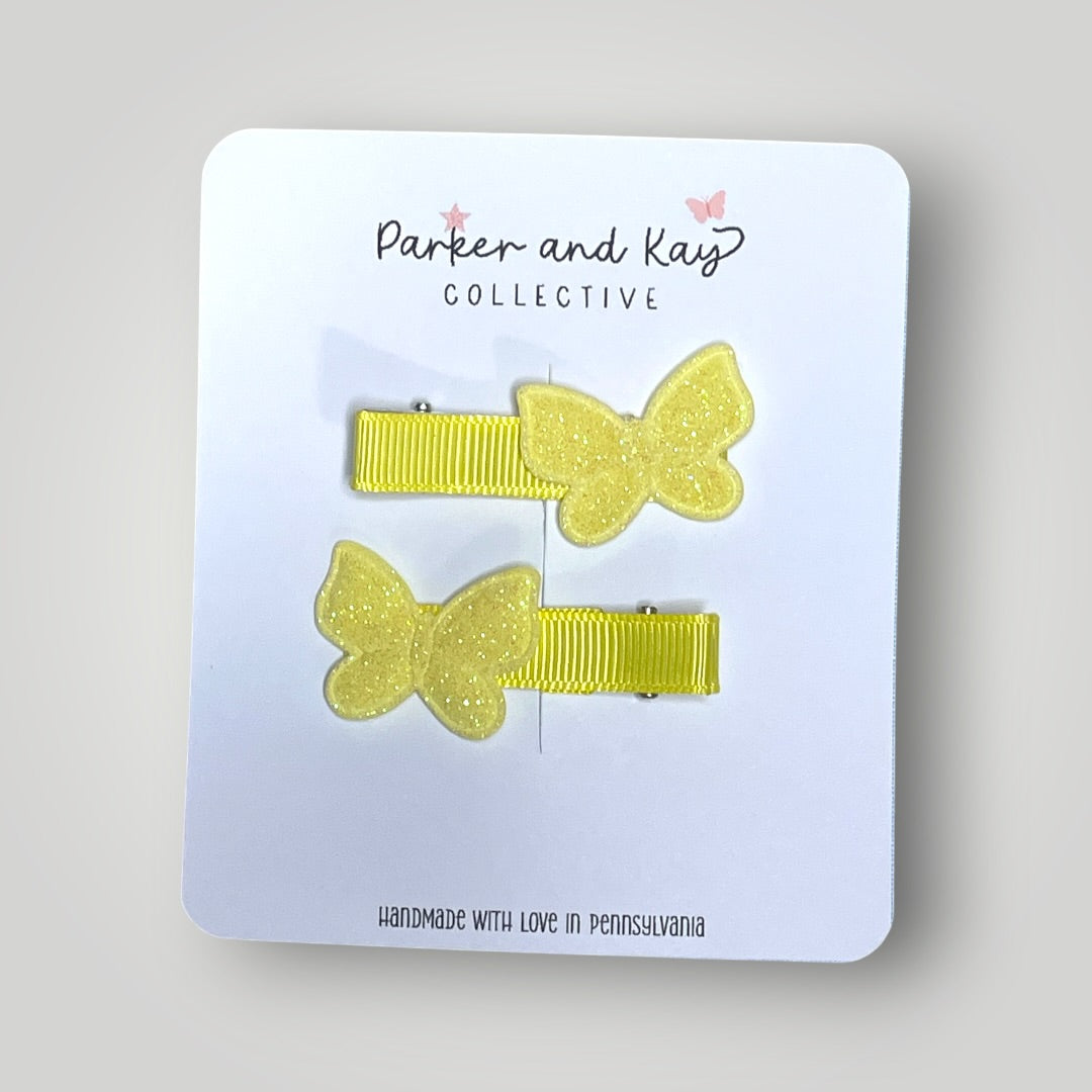 Sparkling Butterfly Clips