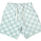 Mish - White Smile Checkered Shorts