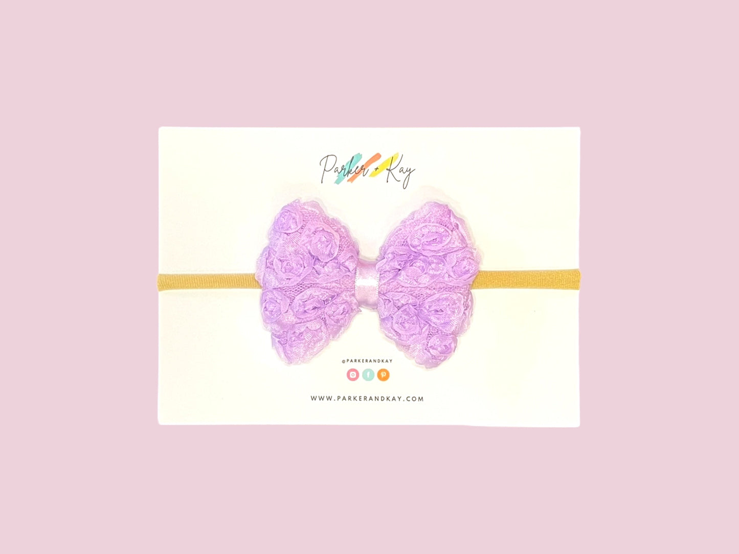 Shabby Rose Baby Headband