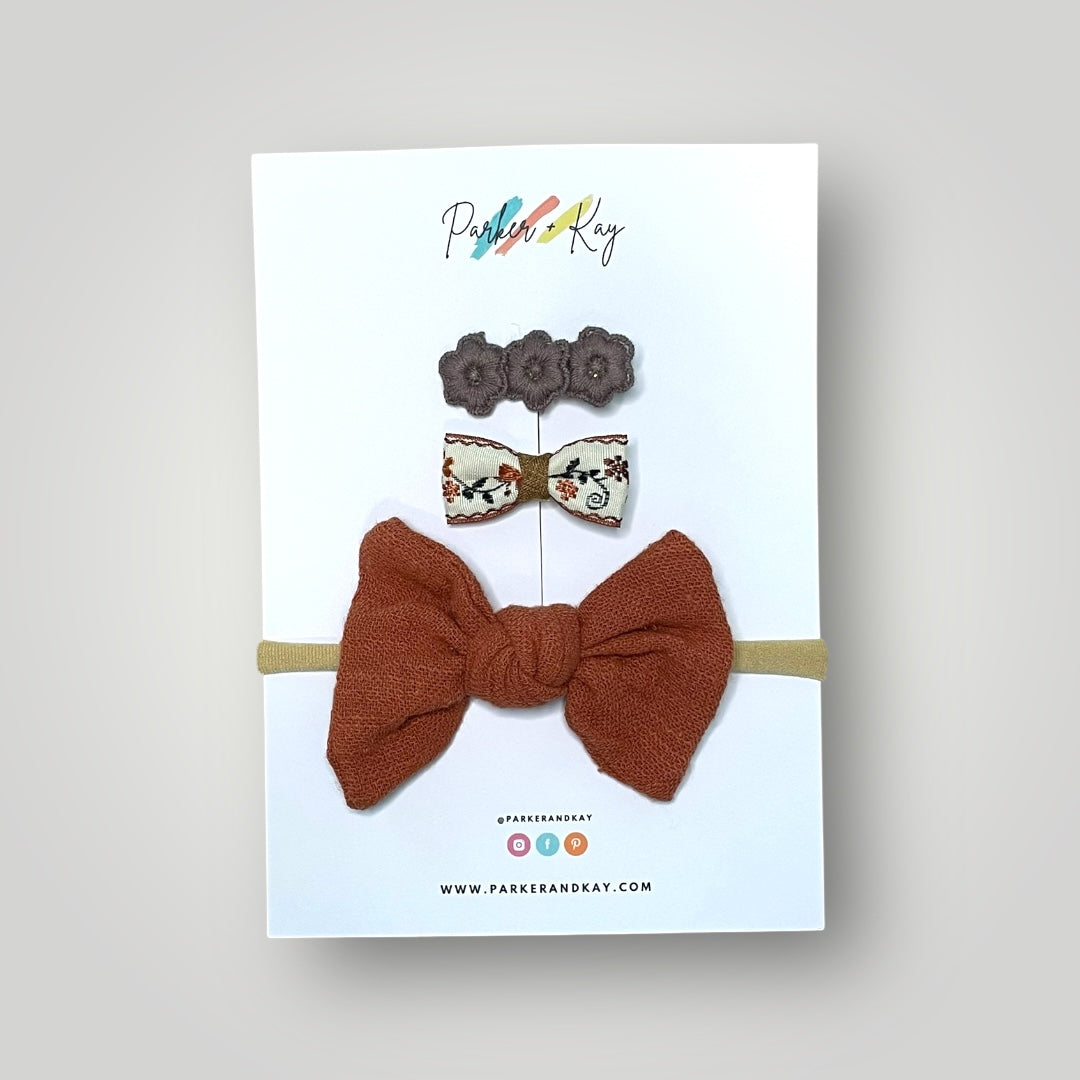 Baby 3-Piece Knot Bow Variety Set