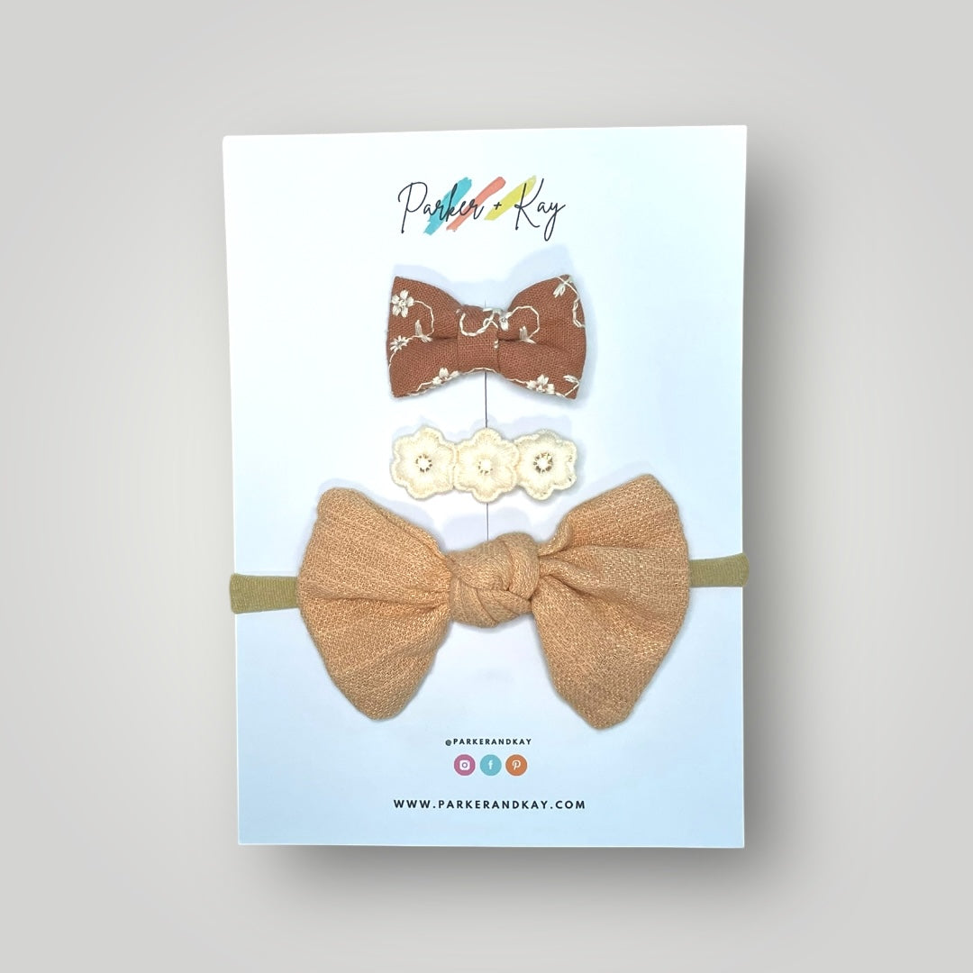 Baby 3-Piece Knot Bow Variety Set