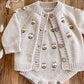 Bee Romper & Cardigan for 6-12 M Newborn Baby, Romper Set