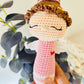 Handmade Crochet Angel Rattle – Organic Cotton Soft Baby Toy