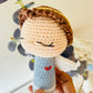 Handmade Crochet Angel Rattle – Organic Cotton Soft Baby Toy