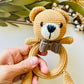 Bear Teether Rattle-Full Crochet Ring