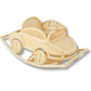 Vintage Inspired Rattan Rocking Car for Toddlers