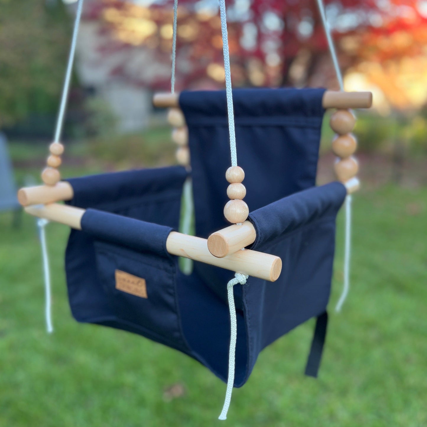 Premium Outdoor High Back Baby & Toddler Swing- Navy