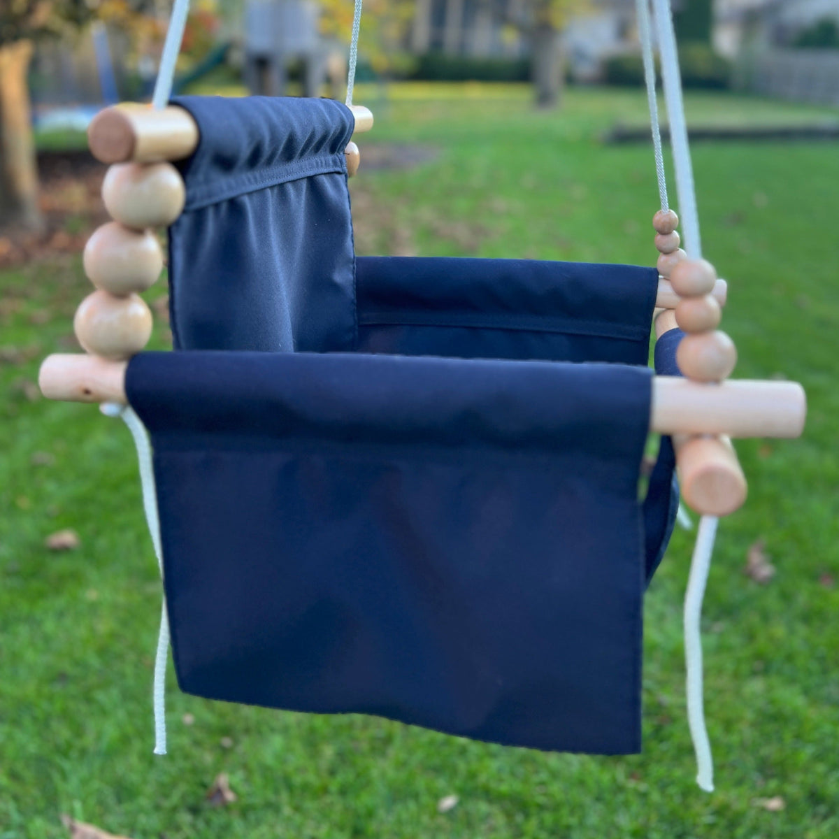 Premium Outdoor High Back Baby & Toddler Swing- Navy