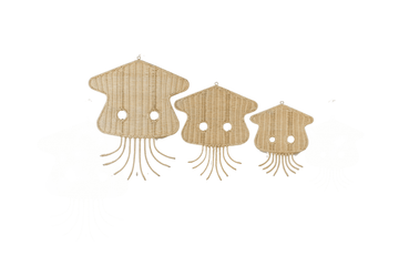 Rattan Jellyfish Wall Decor – Boho Coastal Nursery Wall Art