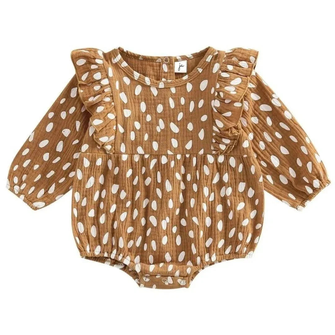Jennifer Ann Bubble Romper – Fawn | Baby & Toddler One-Piece