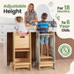 Standing Toddler Tower with Sliding Safety Door