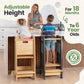 Standing Toddler Tower with Sliding Safety Door