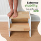 2-Step Wooden Stool for Toddlers(Step Stool for Children Ages 2+)