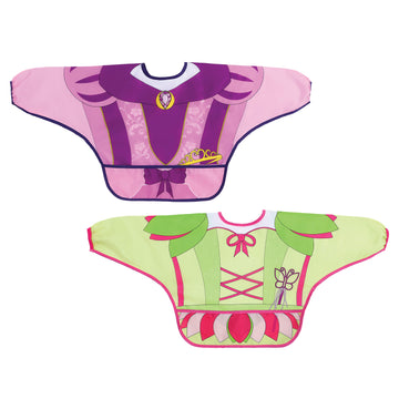 Character Bibs/Smocks With Sleeves 2Pk Princess/Fairy