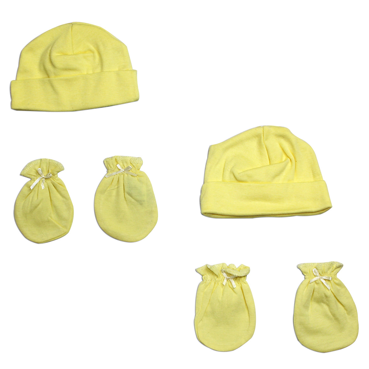 Bambini Neutral Baby Cap And Mittens 4 Piece Set - Newborn – WBBAPB07CPYFSYM