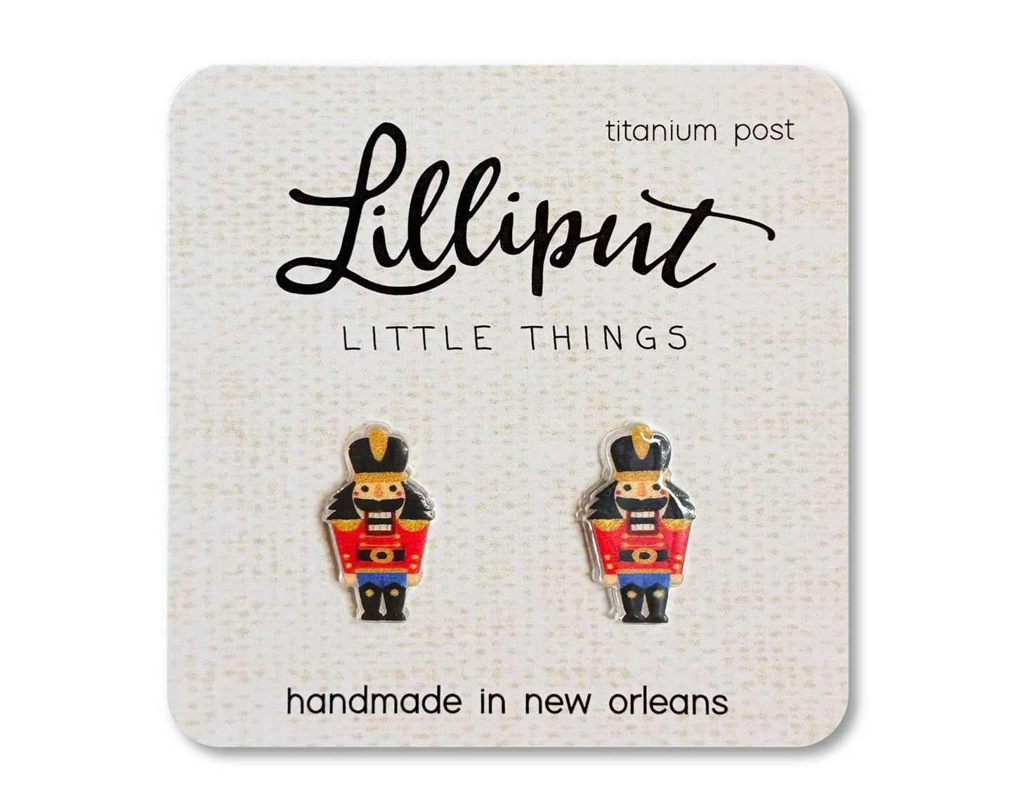Lilliput Little Things - Nutcracker Earrings // Stocking Stuffer // Christmas