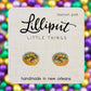 Lilliput Little Things -  Mardi Gras King Cake Earrings