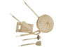 Handmade Rattan Play Kitchen Utensils - Montessori Pretend Play Cooking Set