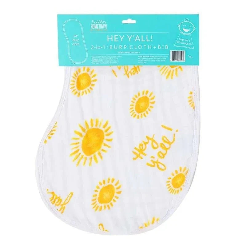 Little Hometown - Hey Y'all Burp/Bib Combo