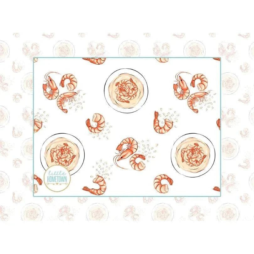 Little Hometown - Shrimp and Grits Baby Swaddle Receiving Blanket