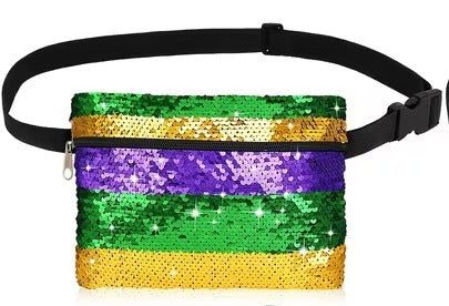 Mardi Gras Sequin Fanny Pack