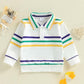Mardi Gras Stripes Collared Shirt for Littles