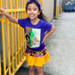 Mardi Gras Creations - Purple and Gold Youth Skort