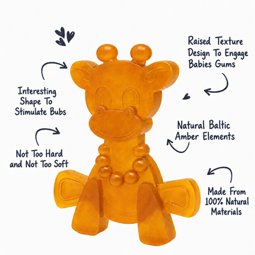 The Little Bamber - Natural Rubber & Baltic Amber Teething Toy