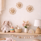 Sweet Bloom Rattan Flower Wall Art – Cute Boho Nursery & Girls Room Decor