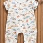 Muslin Camper Print Baby Romper – 100% Cotton Summer Outfit