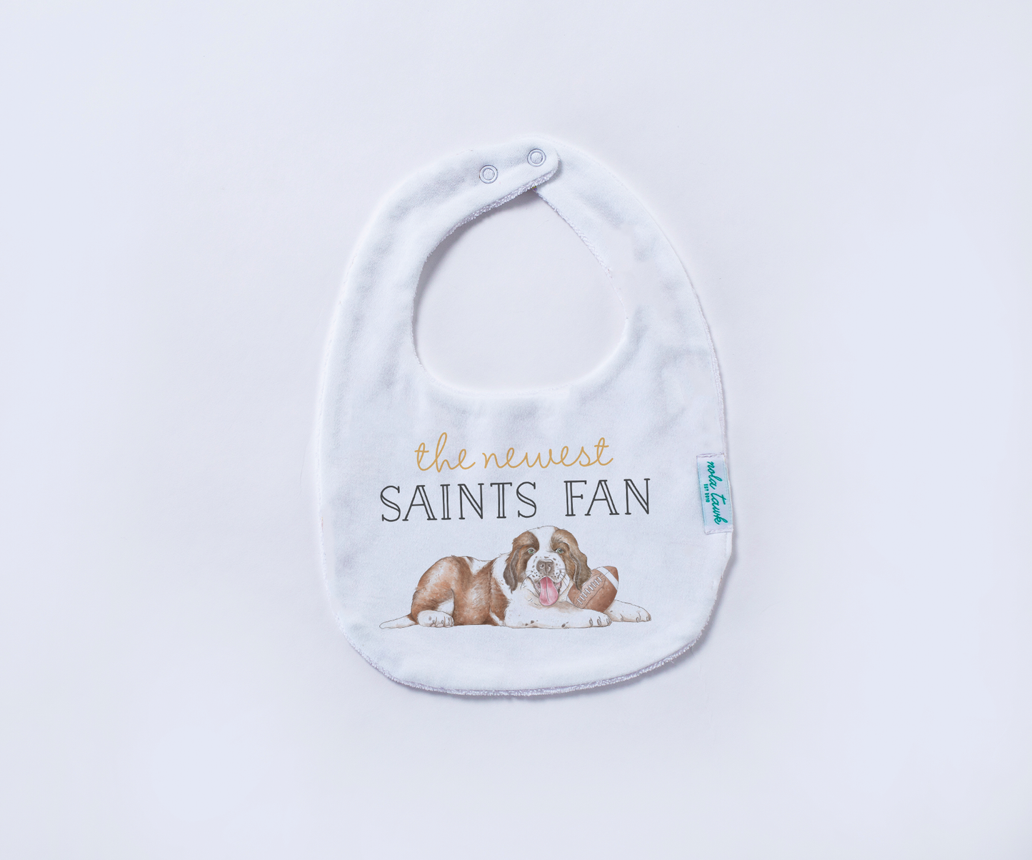 Nola Tawk - The Newest Saints Fan Organic Cotton Baby Bib