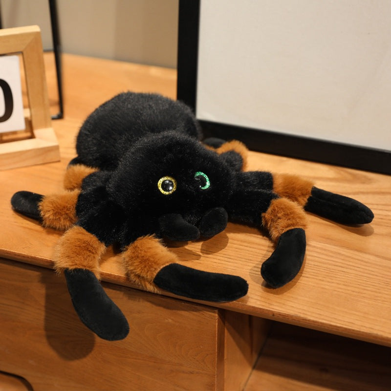 Simulated Spider Plush Toy Doll Bag Pendant Keychain Cute Little Spider Doll Funny Birthday Gift