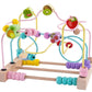 Children's Wooden Multi-Functional Threading Large Bead Color Recognition Early Education Building Blocks Matching Parent-Child Interactive Educational Toys