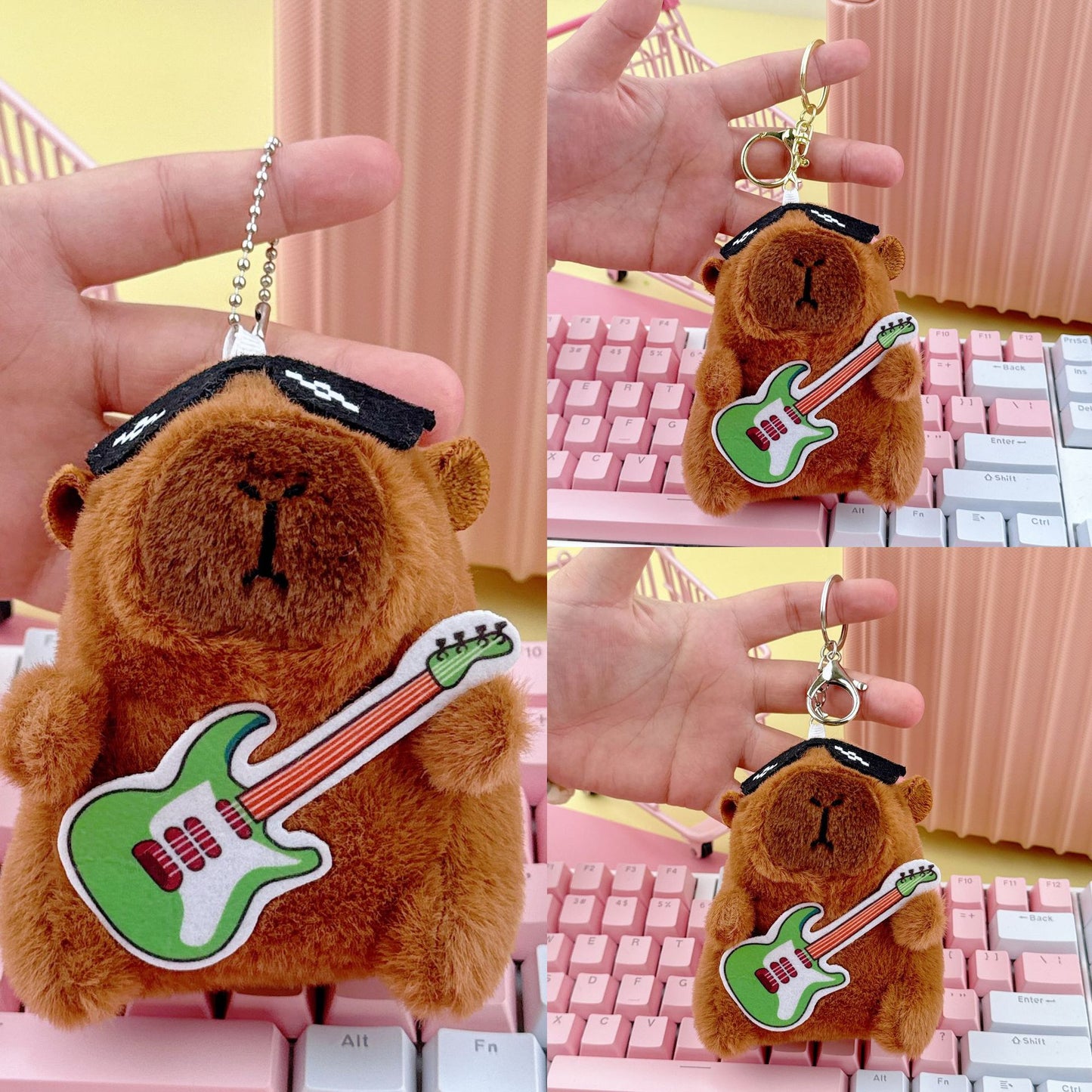 Cross-Border Capybara Mascot Backpack Small Pendant Keychain Chinese Style Zodiac Pendant Couple Ugly Doll