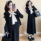 Maternity clothing Internet-famous fashion temperament Korean style mid-length autumn new Korean style daughter style temperament pregnant women suit