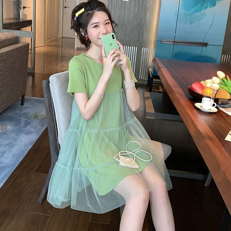 Pregnant Women Summer Dress dress 2023 New Summer Skirt Going Out Fashion Trendy Mom Internet Celebrant suit Pregnant Women's Skirt Summer