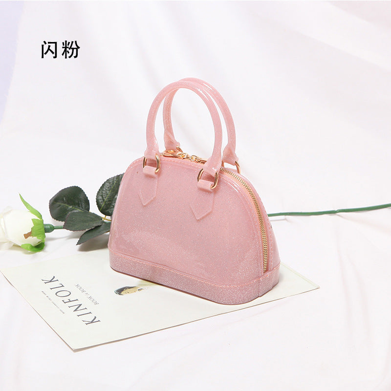 2025 Spring and Summer Explosions Fashion Casual Children's Candy Jelly Bag Mini Shoulder Crossbody Handbag Wholesale