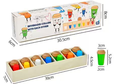 Children's Early Education Artificial Beverage Bottle Matching Color Matching Exercise Memory Family Interactive Toy Puzzle