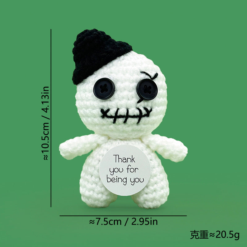 Cross-Border Amazon Handmade Knitted Doll Halloween Gift Ghost Little Devil Grim Reaper Emotional Plush Toy Wholesale