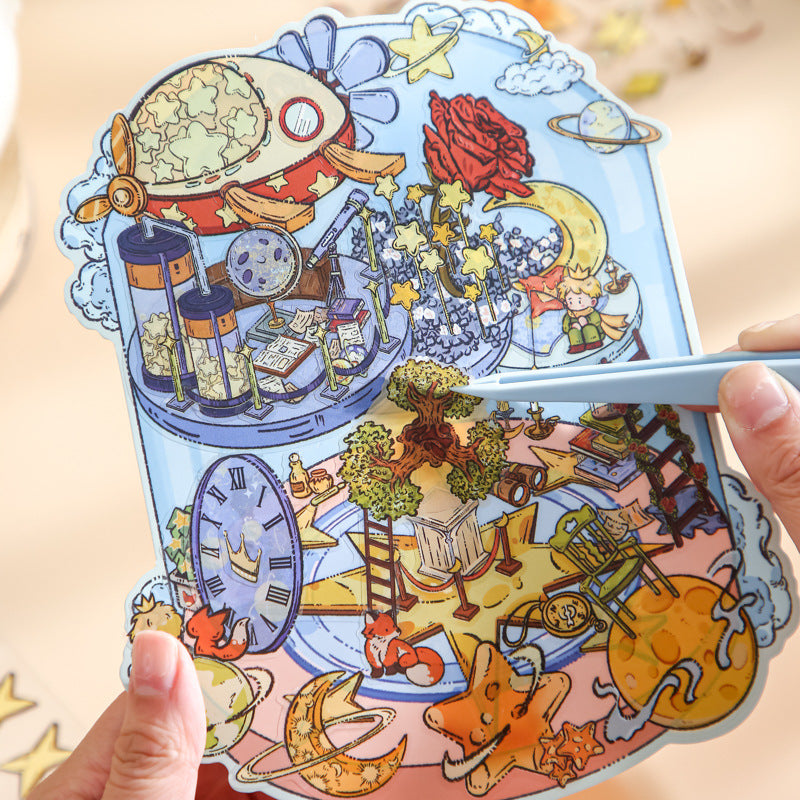 Mr. Paper Landscaping Flat Stickers Prince Fairy Tale Book Series DIY 3D Landscaping Flat Sticker Pack
