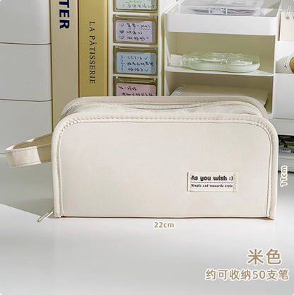 Three-Dimensional New Pencil Case for High School Students, Simple Large-Capacity High-Value Stationery Bag, Storage Bag