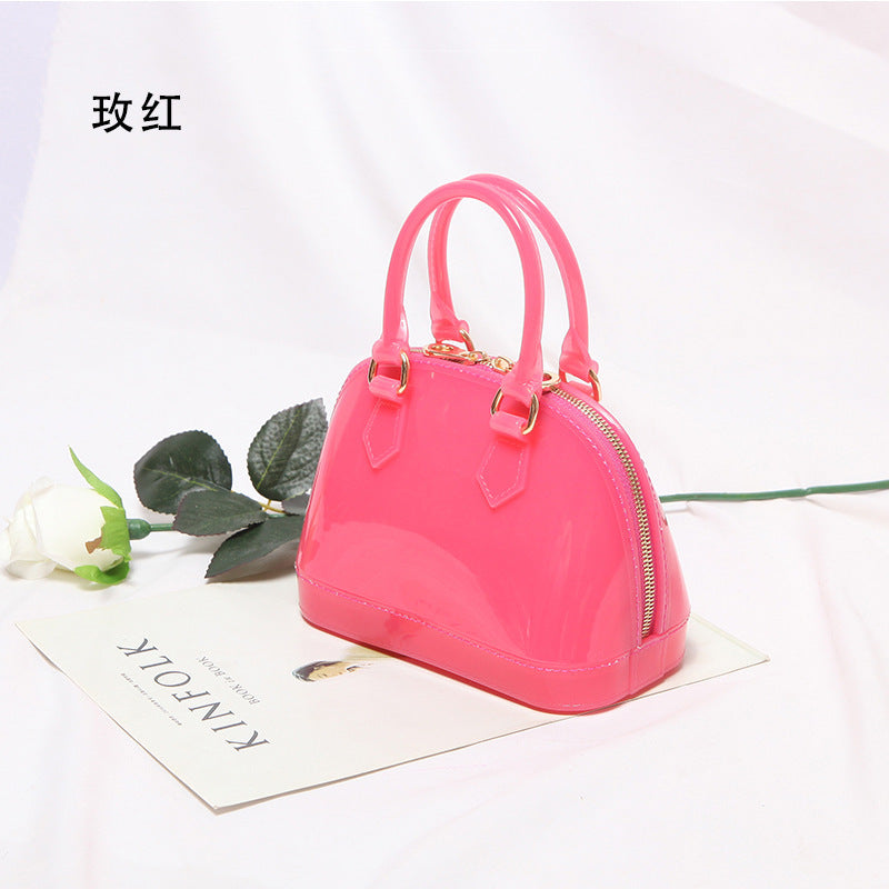 2025 Spring and Summer Explosions Fashion Casual Children's Candy Jelly Bag Mini Shoulder Crossbody Handbag Wholesale