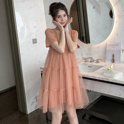 Pregnant Women Summer Dress dress 2023 New Summer Skirt Going Out Fashion Trendy Mom Internet Celebrant suit Pregnant Women's Skirt Summer