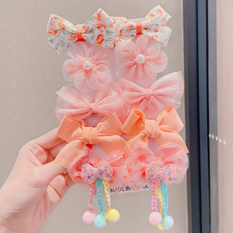Children's Bow Hairpin 2022 New Summer Cute Princess Hairpin Girl's Broken Hair Bangs Baby Hair Accessories