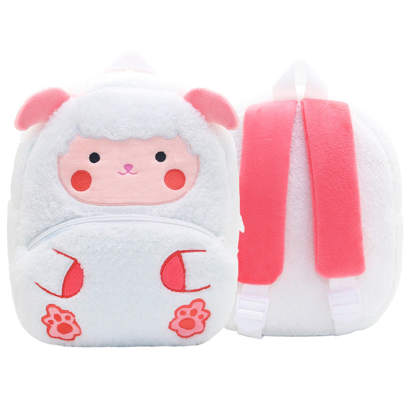 Cute Cartoon Animal Children's Backpack Stall Supply Backpack Kindergarten Plush Backpack Children's Bag Orderable Printing